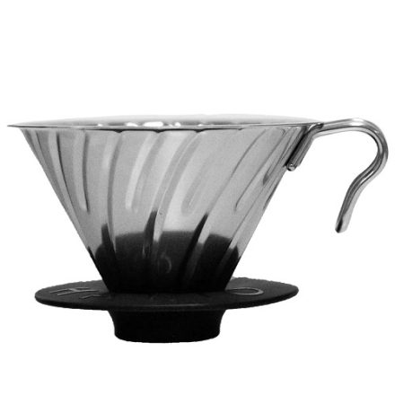 Hario V60 dupla fém csepegtető – ezüst színben