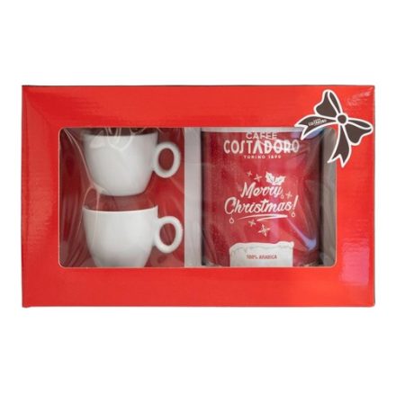 Karácsonyi készlet: díszdoboz + 2 Costadoro csésze