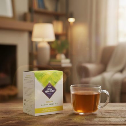 Citromos bio szálas zöld tea