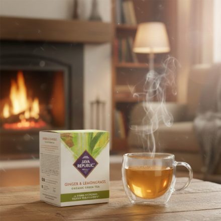 Gyömbér- és citromfű bio szálas zöld tea