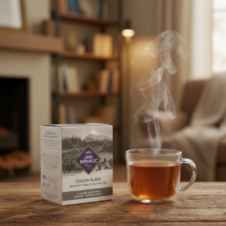 Ceyloni bio koffeinmentes szálas fekete tea